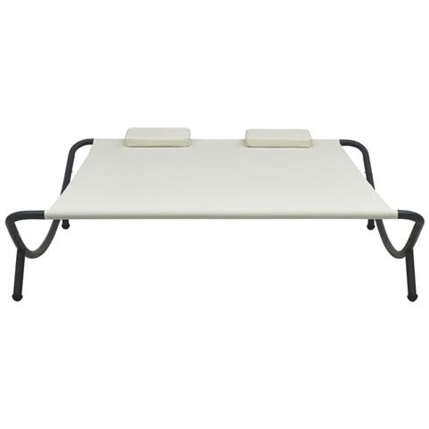 Lettino Da Esterno In Tessuto Crema - Foto 1