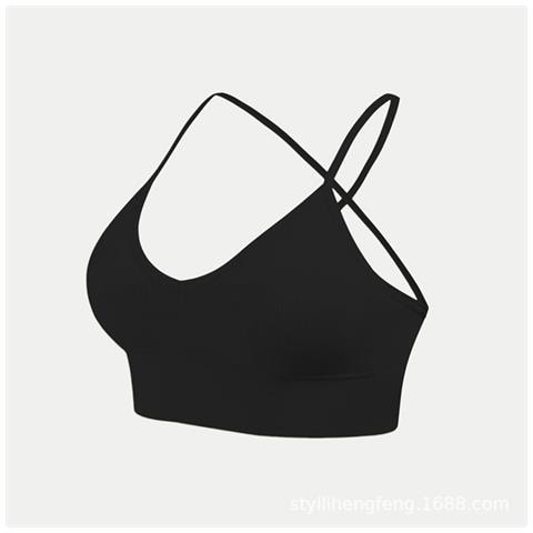 Reggiseno Sportivo Senza Cuciture A Coste Con Schiena Scoperta - Nero  Xxl - Foto 1