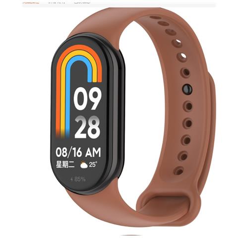 Cinturino Tpu Elegante Compatibile Con Xiaomi Band 8/9 (metal Head) - Comfort E Resistenza Al Sudore Brown - Foto 2