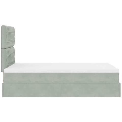 Struttura Letto Pouf con Materassi 120x200 cm Velluto - Foto 9