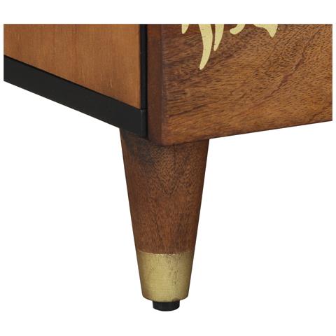 Comodini 2 pz 40x33,5x46 cm Legno Massello di Mango - Foto 9