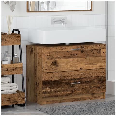 Mobile lavabo Legno Vecchio 78x37x59 cm Legno ingegnerizzato - Foto 2