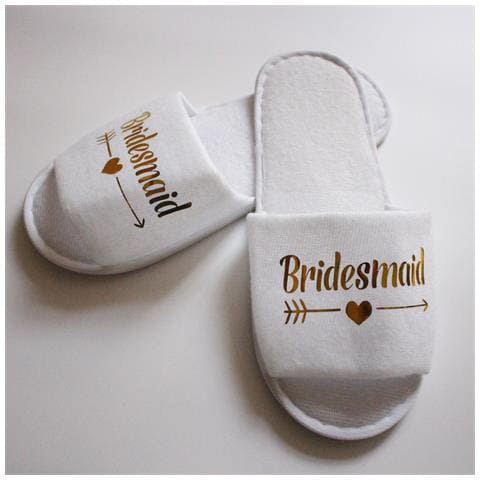Pantofole Da Sposa Con Paillettes E Punta Aperta Per Addio Al Nubilato - Foto 2