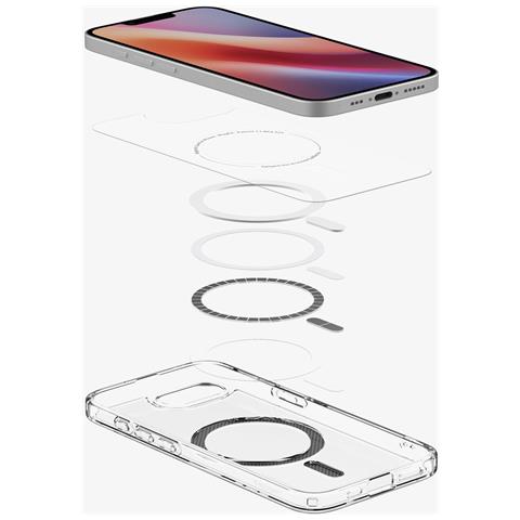 Ultra Hybrid (MagFit) custodia per cellulare 15,5 cm (6.1") Cover Carbonio, Trasparente - Foto 2