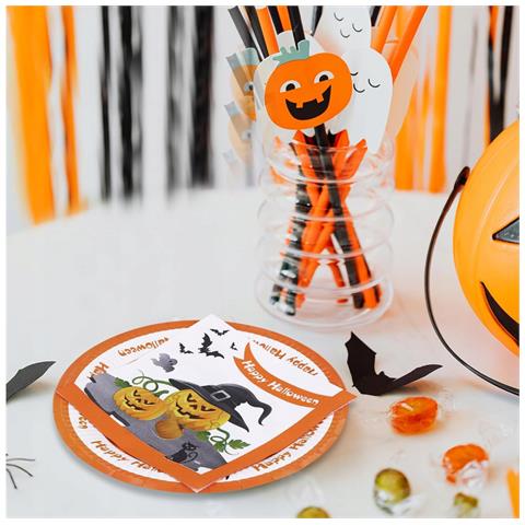 Piatti E Tovaglioli Monouso Di Halloween Set Da 20 Pezzi - Foto 2
