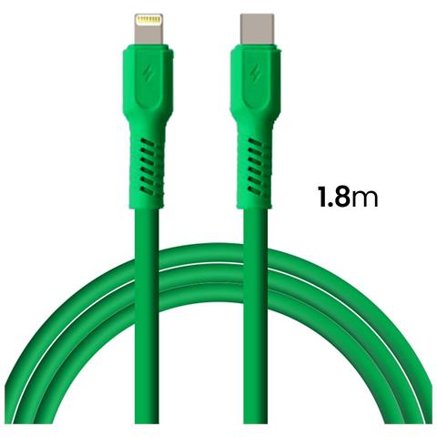 Cavo Di Ricarica E Sincronizzazione Usb-c A Lightning Da 2,4 A, 27 W, 1,8 M, Verde - Foto 5