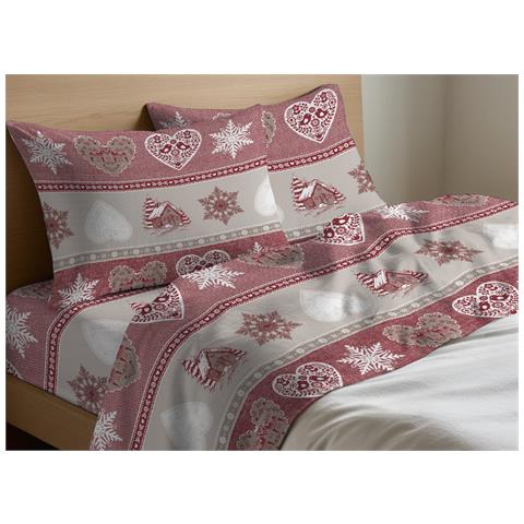 Completo Lenzuola Letto In 100% Cotone Made Italy Disegno Stelvio Maxi Stelvio - Foto 1