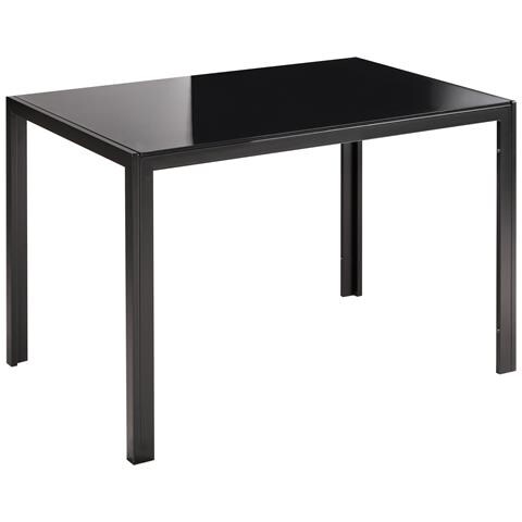 Tavolo Da Pranzo Lavos Nero 120 Cm 80 Cm Vetro Temperato - Foto 2