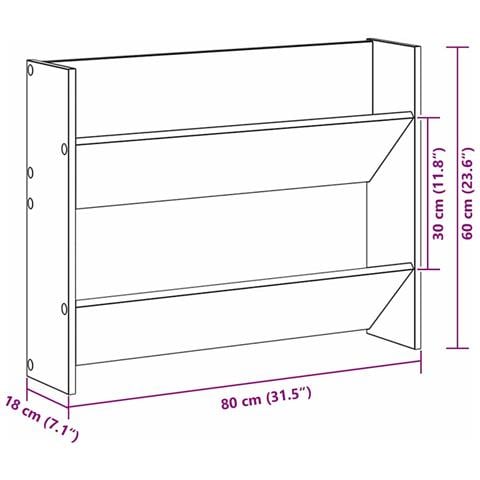 Armadi per scarpe da muro Altro Rovere nero Legno multistrato - Foto 8