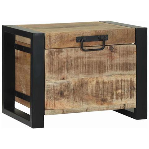 Bauli Portaoggetti 40 x 30 x 30 cm Legno massello di mango - Foto 1
