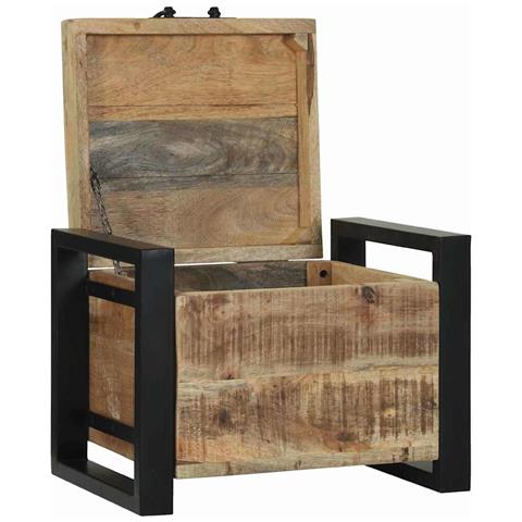 Bauli Portaoggetti 40 x 30 x 30 cm Legno massello di mango - Foto 2