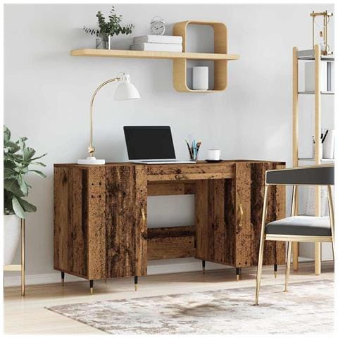 Scrivania Legno vecchio 140 x 50 x 75 cm Legno multistrato - Foto 2