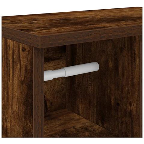Mobile da Bagno con Portarotolo Rovere Fumo 39x22x90 cm - Foto 9