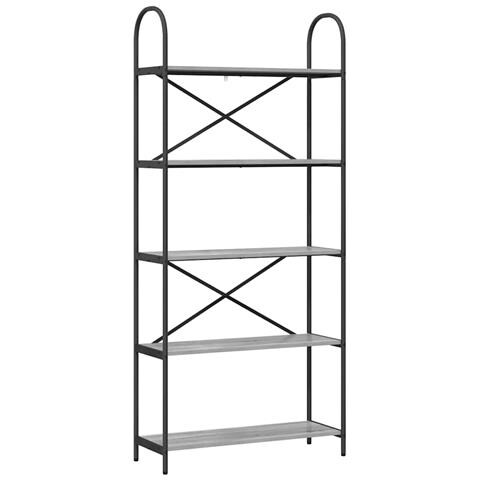 Libreria Grigio sonoma 80 x 30 x 183 cm Legno multistrato - Foto 1
