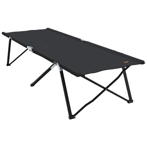 Letto da campeggio pieghevole Pieghevole Nero 206 x 76 x 74 cm - Foto 1