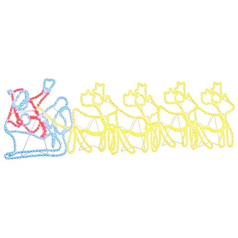 Decorazioni Natalizie con 1224 LED Multicolore 69 x 79 cm PVC - Foto 1