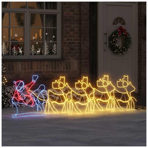 Decorazioni Natalizie con 1224 LED Multicolore 69 x 79 cm PVC - Foto 2