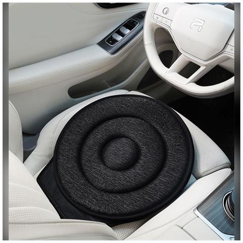 Cuscino Girevole A 360° Per Sedile Auto - Pad Rotante Ergonomico Per Entrata E Uscita Facile Black - Foto 2