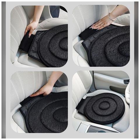 Cuscino Girevole A 360° Per Sedile Auto - Pad Rotante Ergonomico Per Entrata E Uscita Facile Black - Foto 6
