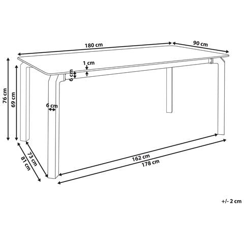 Tavolo Da Pranzo Da Giardino Feletto 180 Cm 90 Cm Pietra Marmo Bianco - Foto 7