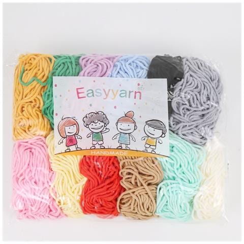 Gomitoli Di Filato Di Cotone Al Latte In 12 Colori - Filato Morbido E Versatile Per Lavori A Maglia E Uncinetto Fai Da Te - Foto 2
