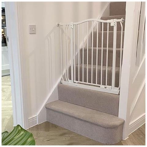 Safetots Cancelletto Di Sicurezza Con Parte Superiore Incurvata, 134cm - 143cm, Bianco Opaco - Foto 4