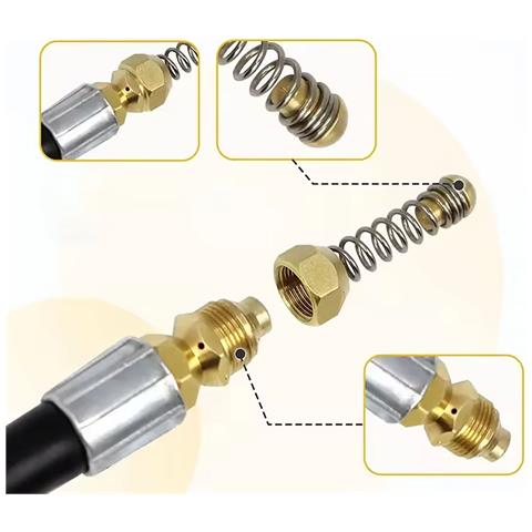 Tubo Alta Pressione 30 M - Compatibile Con Idropulitrici Bosch Vecchio Tipo | Ugello A Molla In Ottone | 60°c, 200 Bar - Foto 5