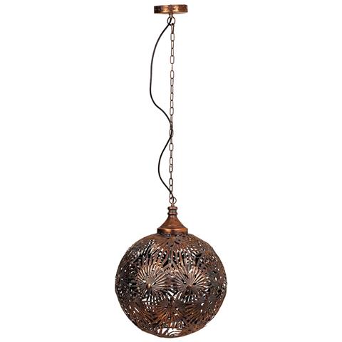 Lampada A Sospensione In Metallo Dorato 50x50x64/133h - Foto 1