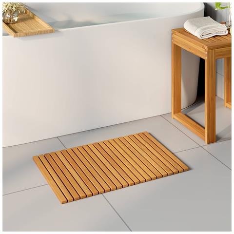 Tappeto da bagno Marrone 60 x 40 cm Legno di Acacia Massello - Foto 2