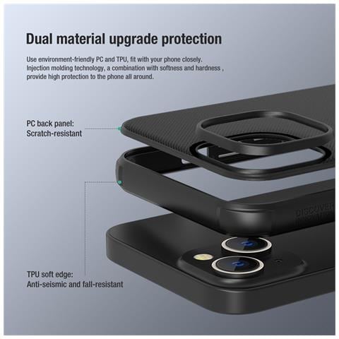 Cover per iPhone 14 Plus - TPU+PC, Nero - Foto 4