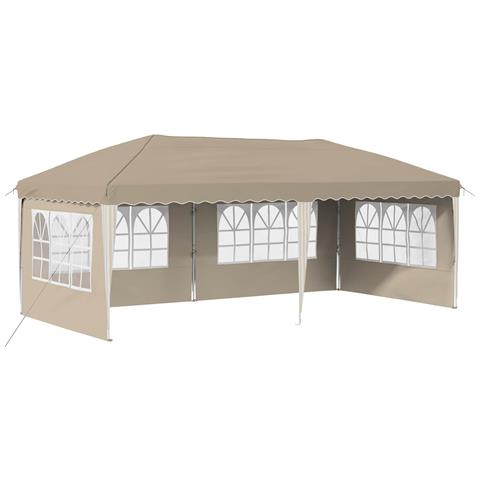 Tenda per feste a pop-up 575 x 289 x 245 cm Crema - Foto 1