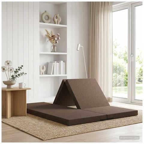 Divano Letto Pieghevole 140 x 67 x 45 cm Tortora - Foto 2