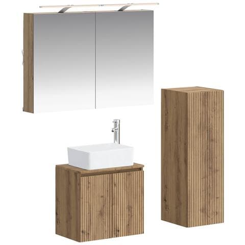 Set di mobili per il bagno 4 pcs Rovere Artigianale - Foto 1