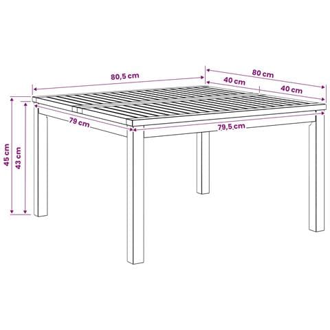 Tavolino da salotto Bianco 80 x 80,5 x 45 cm - Foto 9