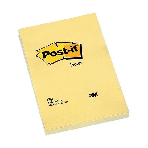 pz. 1 Post-it Large Note 659giallo canary 102x152mm 94293 - Foto 1