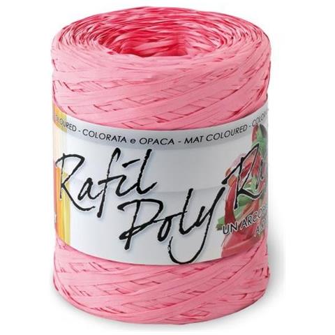 "pz. 1 Rocca 200 mx5 mm nastro ppl "Rafia" - rosa - 6802-5 - Foto 2