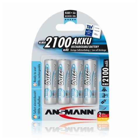 Confezione 4 Batterie Ricaricabili AA Nimh 2100 Mah - Foto 1