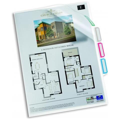 Busta A L Clear View Divisori Interni Dotati Di A4 Trasparente 5 Pz - Foto 1