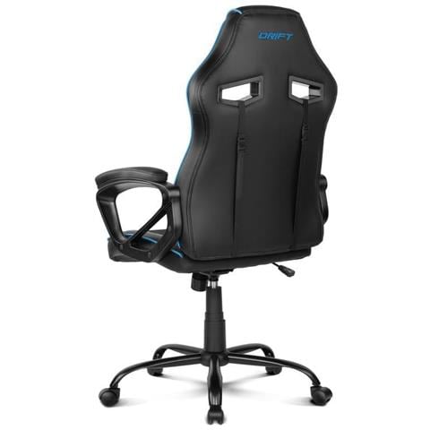 DR50 Sedia Gaming per PC da 120 kg Sedia imbottita Tappezzata e Schienale Imbottito Tappezzato Colore Nero e Blu - Foto 4