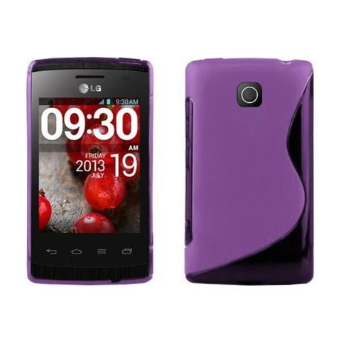 Lg Optimus L1 Ii E410 Custodia Silicone Tpu Disegno S In Lila Orchidea Morbida Cover Protettiva Super Sottile Con Bordo Protezione Back Case Ultra Slim Gel Bumper Fina Antiurto Guscio - Foto 1