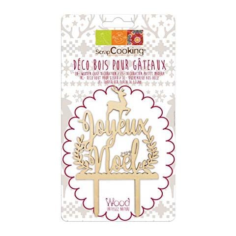 Cake Topper In Legno - Joyeux Noël In Francese) - Foto 1