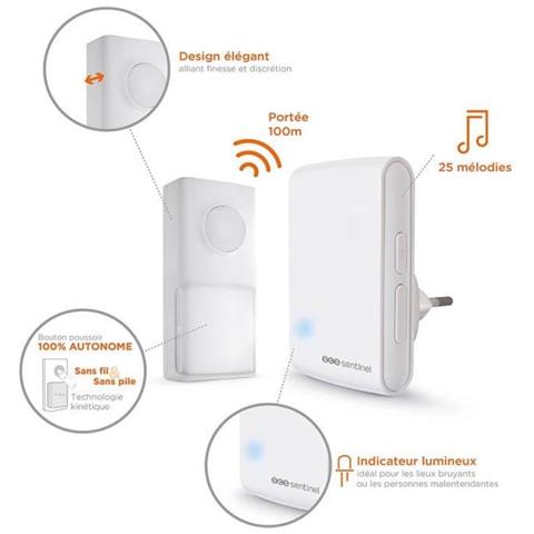 Carillon Ecobell 100 Enfichable Sans Fil Et Sans Piles - Foto 3