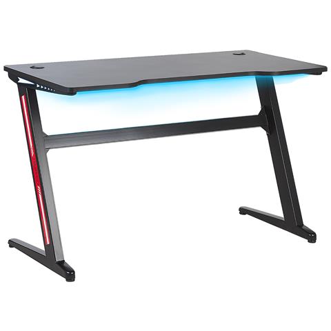Scrivania Da Gaming Con Luci Led Rgb 120 X 60 Cm Nero Darfur - Foto 12