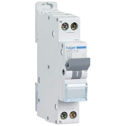 Disjoncteur Vis 16 A 1pn 3ka Courbe C 1 Modulo - Mfn716 - Foto 1