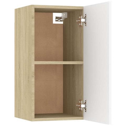 Mobile TV Bianco Rovere Sonoma 30,5x30x60 cm Legno Multistrato - Foto 2