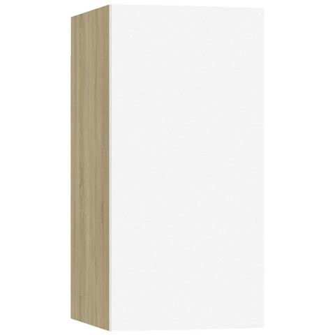 Mobile TV Bianco Rovere Sonoma 30,5x30x60 cm Legno Multistrato - Foto 1