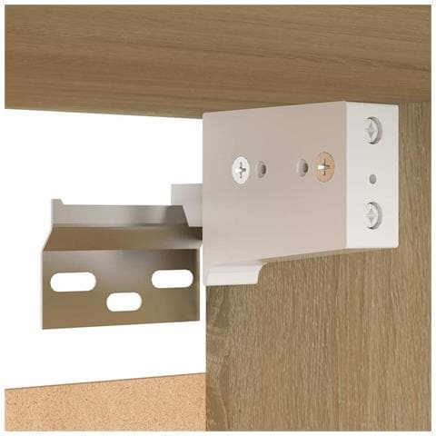 Mobile TV Bianco Rovere Sonoma 30,5x30x60 cm Legno Multistrato - Foto 10