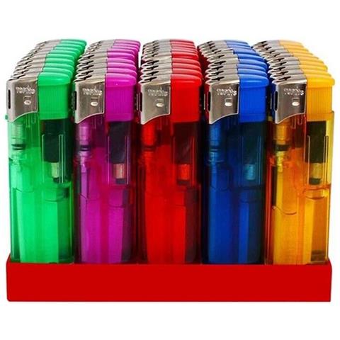 Stock 50 Pz Accendini Colorati. Fiamma Regolabile Accendino Elettronico - Foto 1