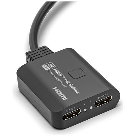 Splitter Hdmi 1x2, 18g Hdcp2.3, 4k@60hz, Downscaler On-off - Foto 1