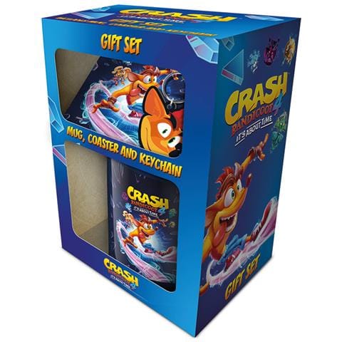 Crash Bandicoot 4 - About Time Set Regalo Di Tazza, Sottobicchiere E Portachiavi - Foto 1